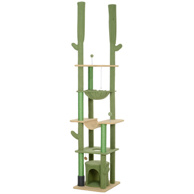 BambooPeak Floor-to-Ceiling Cat Tower