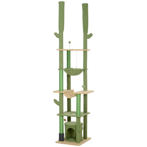 BambooPeak Floor-to-Ceiling Cat Tower