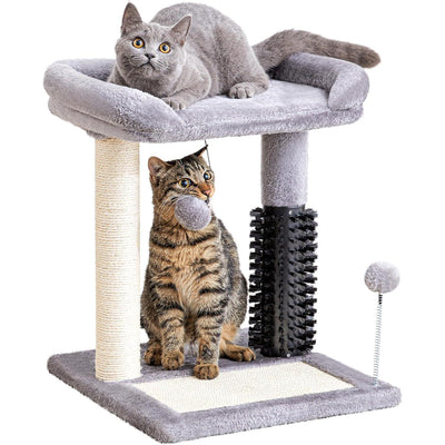 PurrLounge 4-in-1 Grooming & Play Tower